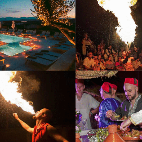 Expérience VIP : Dîner Raffiné & Accès Piscine au Désert d'Agafay
